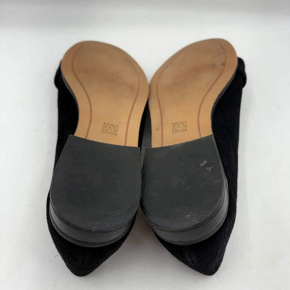 Anne Klein iFlex Black‎ Suede Studded Loafers Flats AK7DYAMOND Womens 7.5M